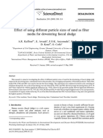 Effect of Using Different Particle Sizes of Sand As Filter Media For Dewatering Faecal Sludge