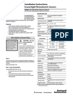 Installation Instructions Series 9000 Lasersight Photoelectric Sensors