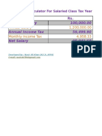 Pakistan Income Tax Calculator in Excel Tax Year 2016-17