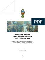 Plan Estratégico Institucional Umsa 2016 - 2018