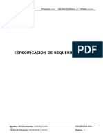 Especificacion de Requerimiento