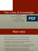 Crisis of Knowlege