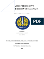 Analysis of Thodorov'S Narrative Theory On Ramayana: Submitted To Fulfill Assignment On Folklore