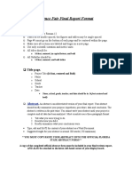 Science Fair Final Report Format