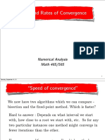 Order and Rates of Convergence: Numerical Analysis Math 465/565