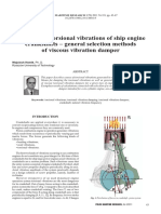 Damping of Torsional Vibrations of Ship Engine Crankshafts - General Selection Methods of Viscous Vibration Damper