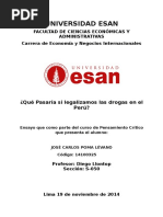 Ensayo Sobre El Consumo de Drogas en El Perú