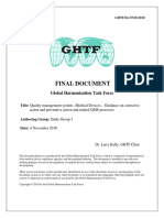 GHTF-Quality Management System - Medical Devices - Guidance On Corrective Action and Preventive Action and Related QMS Processes