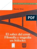 Orsi Rocio - El Saber Del Error - Filosofia Y Tragedia en Sofocles PDF