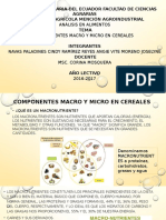 Macronutriente y Micronutrientes en Cereales