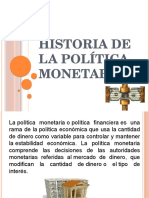 Historia de La Política Monetaria