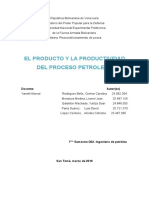 Unidad 5 El Producto y La Productividad Del Proceso Petrolero