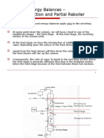 Mass and Energy Balances - Stripping Section and Partial Reboiler