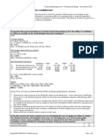 Financial Management December 2011 Marks Plan