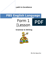 PBS English Language: Form 1 (Lesson 5)