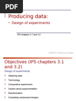 Producing Data: - : Design of Experiments