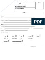 Ficha de Inscripcion de La Escuela de Formacion en La Fe 2016