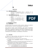 Estudio de La Tabla Periodica Informe