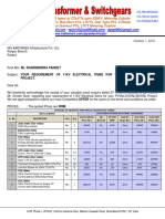 Quotation-11KV Electrical Items