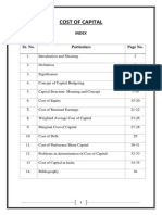 Cost of Capital - Mcom II Project