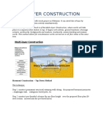 Multi-Layer Construction: Basement Construction - Top Down Method