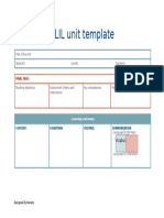 Clil Template Unit