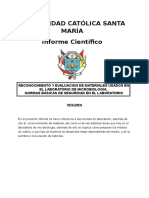 Reconocimiento y Evaluacion de Materiales Usados en El Laboratorio de Microbiologia, Normas Básicas de Seguridad en El Laboratorio