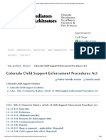 Colorado Child Support Enforcement Procedures Act - Colorado Mediators & Arbitrators