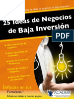 25 Ideas de Negocios Baja Inversion