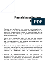 Fines de La Auditoria de Sistemas