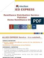 Allied Express: Remittance Distribution Service - Pakistan Home Remittance Division