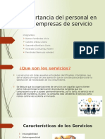 Importancia Del Personal en Las Empresas de Servicio