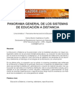 Panorama General de Los Sistemas de Educación A Distancia