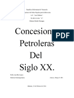 Concesiones Petroleras Del Siglo XX