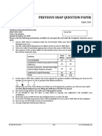 SNAP 2009 Question Paper With Answer Key