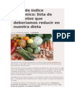 Diabetes-Alimentacion-tablas de Índice Glucémico