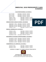 Jul 2010 Prerequisite Class Schedule