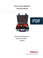 FANN SLURRY TEST KIT Slurry Test Instructions