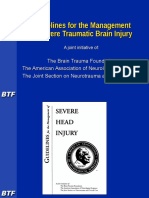 Guidelines For The Management of Severe Traumatic Brain Injury