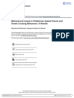 Behavioural Issues in Pedestrian Speed Choice and Street Crossing Behaviour A Review