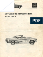 Volvo p1800s Stromberg 175 Instruction Book