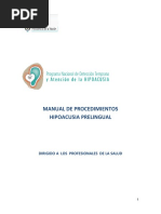 Manual de Procedimientos Diagnosticos en Hipoacusia