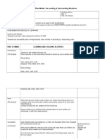 Lesson Plan Maths - Ascending Descending Numbers