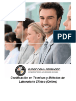 Certificación en Técnicas y Métodos de Laboratorio Clínico (Online)