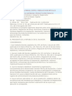 Reglamento Especial para El Control y Regulacion de Articulos Similares A Explosivos