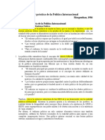 Resumen "Teoría y Práctica de La Política Internacional", Morgenthau