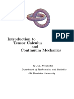 Introduction To Tensor Calculus and Continuum Mechanics (J PDF