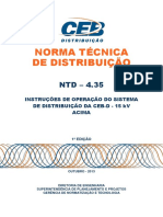 Ntd-4.35 - Instrucoes de Operacao Do Sistema de Distribuicao Da Ceb-D - 15 KV Acima