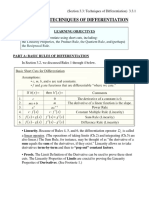 Section 3.3: Techniques of Differentiation: Learning Objectives