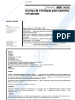 NBR 14518 - Sistema de Ventilação para Cozinhas Industriais